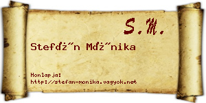 Stefán Mónika névjegykártya