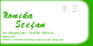 monika stefan business card