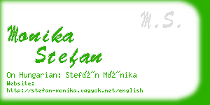 monika stefan business card